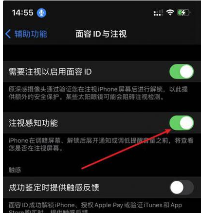 南阳苹果14维修网点分享iPhone14注视感知功能有什么用 